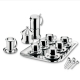 CONTE - STAINLESS STEEL TEA & COFFEE SET FOR 6 PERSONS, 24 PIECES
